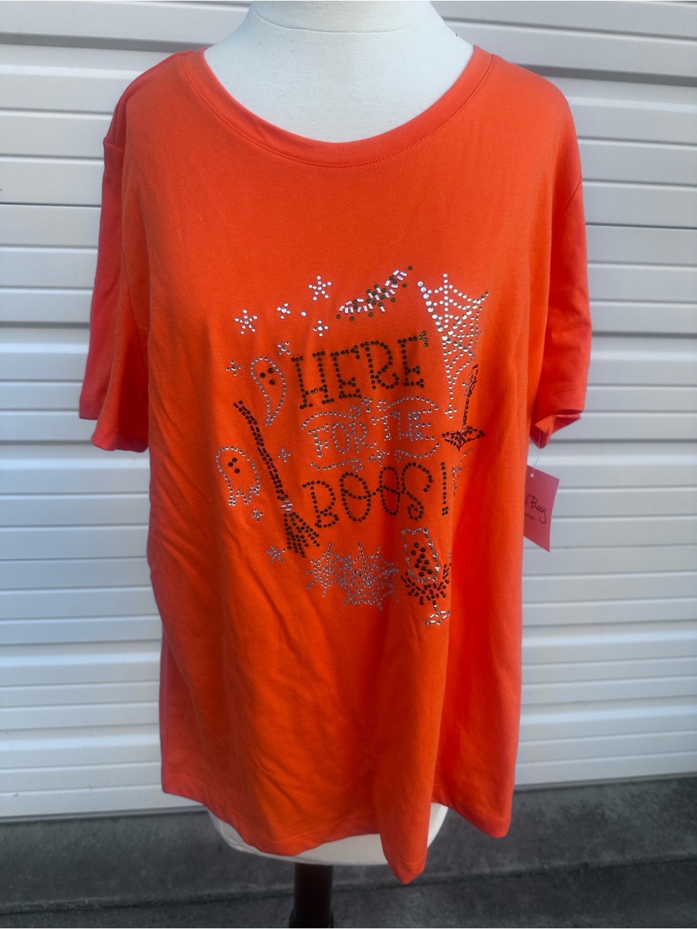 Coral Bay Bright Orange Halloween Women's Top